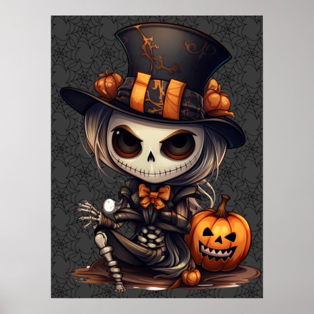 Steampunk Skeleton Art Poster (Front)