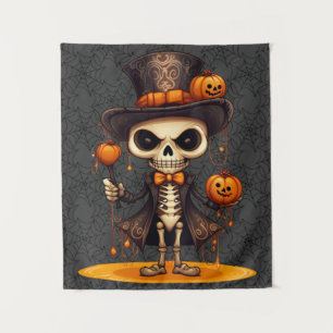 Steampunk Skeleton Art Tapestry
