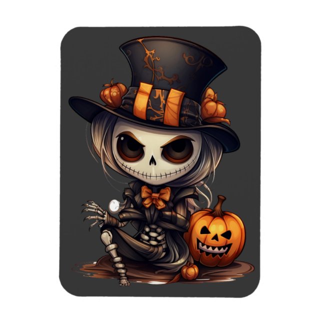 Steampunk Skeleton Magnet (Vertical)