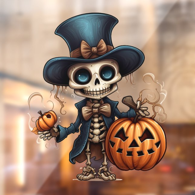 Steampunk Skeleton Window Cling (Sheet 2)