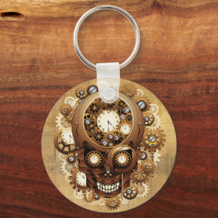 Steampunk Skull Gothic Style Key Ring