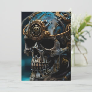 Steampunk Skull Halloween Party Invitation
