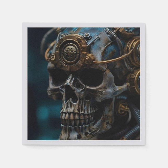Steampunk Skull Napkin (Front)