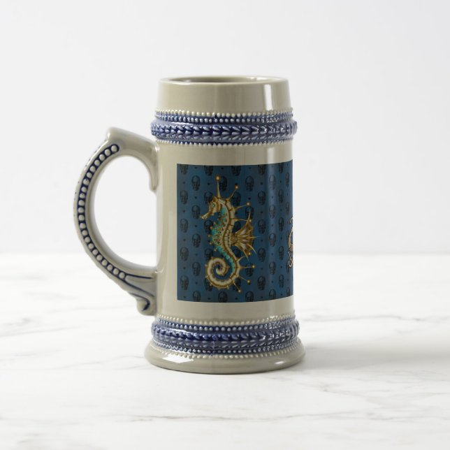 Steampunk & Skulls | Home Decor Accent Piece Beer Stein (Left)