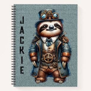 Steampunk Sloth - Customize Notebook