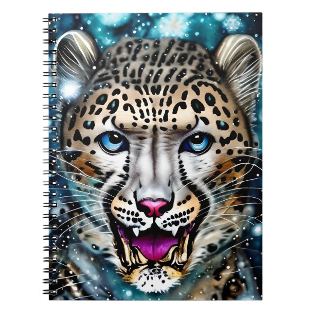 Steampunk Snow Leopard   Notebook (Front)