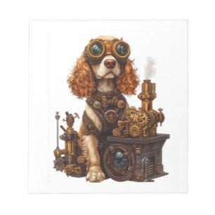 Steampunk Spaniel � Victorian Dog Inventor Notepad