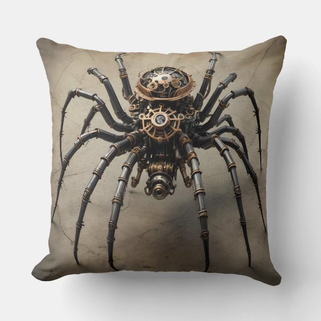Steampunk Spider Design - Two sided Cushion (Front)
