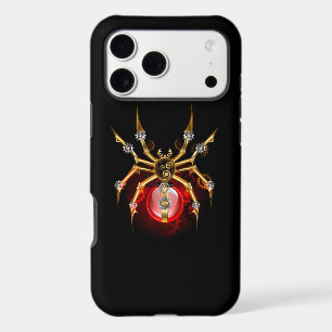 Steampunk spider on black