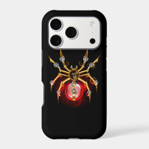 Steampunk spider on black