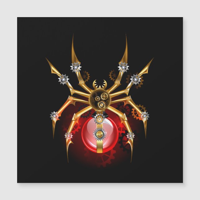 Steampunk spider on black (Front)