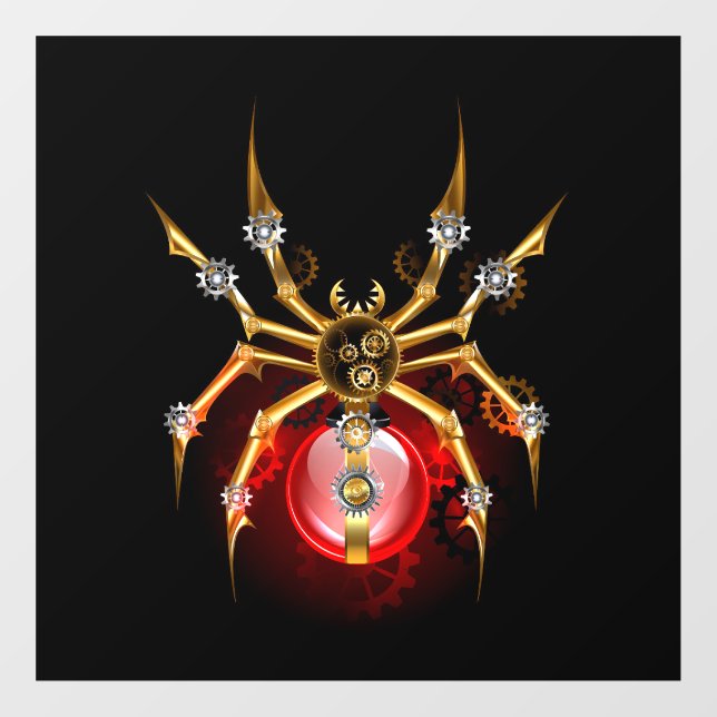 Steampunk spider on black (Sheet)