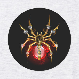 Steampunk spider on black