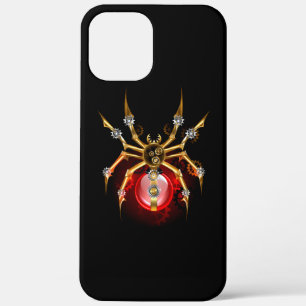 Steampunk spider on black iPhone 12 pro max case