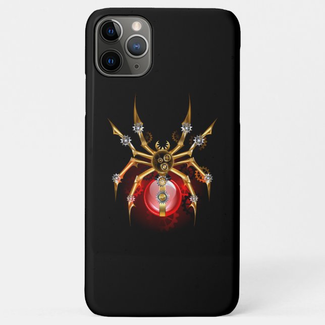 Steampunk spider on black Case-Mate iPhone case (Back)