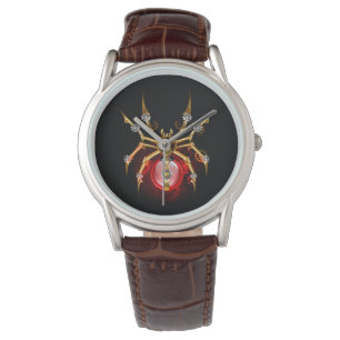 Steampunk spider on black watch