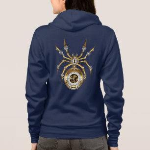 Steampunk Spider on Purple Background Hoodie