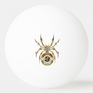Steampunk Spider on Purple Background Ping Pong Ball