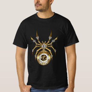 Steampunk Spider on Purple Background T-Shirt