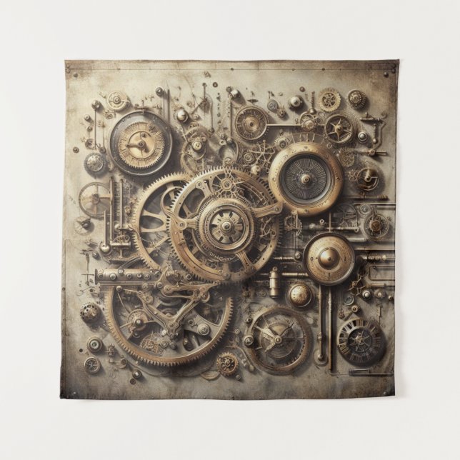 Steampunk Sprockets Tapestry (Front)