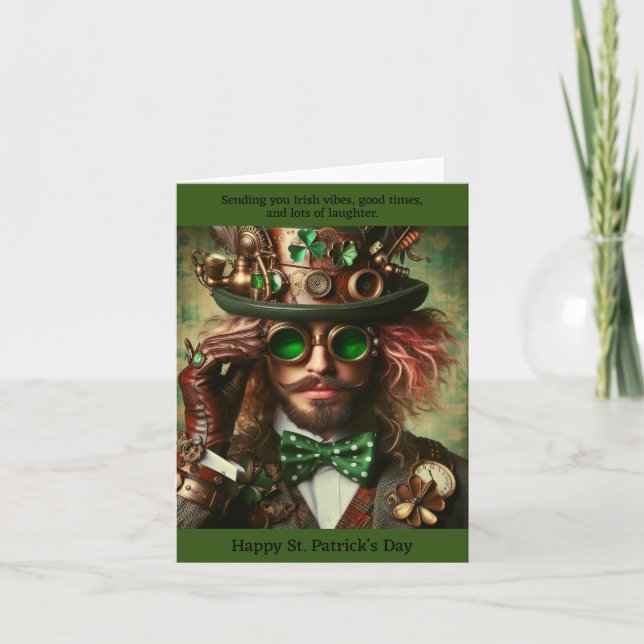  Steampunk St. Patrick's Day Card (Front)