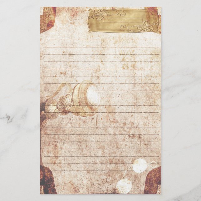 Steampunk Stationery - Creative Name Plate (Front)