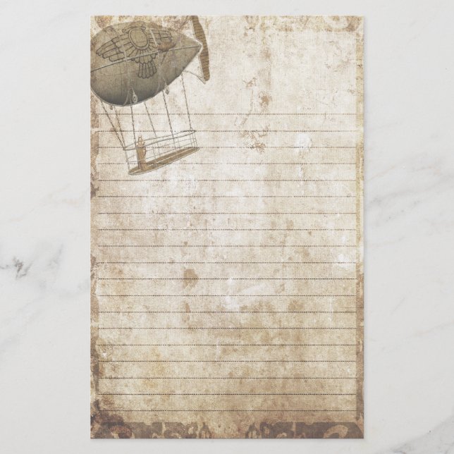 Steampunk Stationery - Where Thoughts Take Flight (Front)