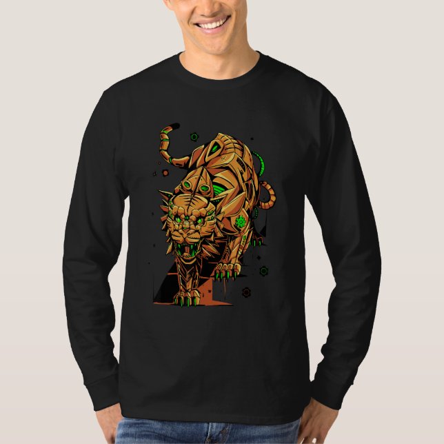 steampunk steam tiger T-Shirt (Front)