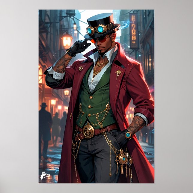 Steampunk Strategist – Confidence and Charm   Poster (Front)