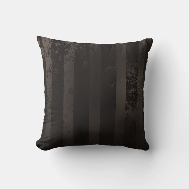 Steampunk striped brown background cushion (Front)