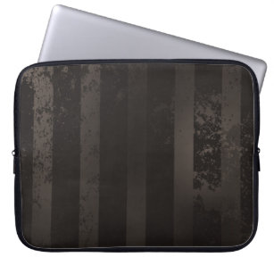 Steampunk striped brown background laptop sleeve