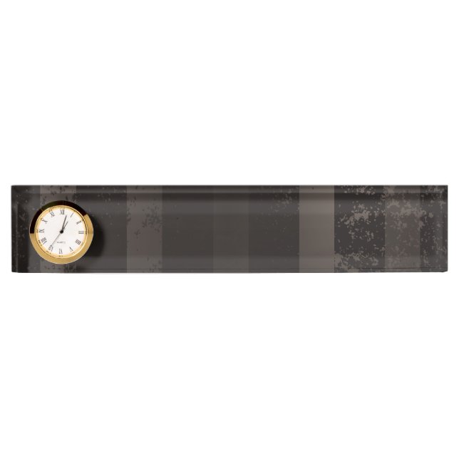 Steampunk striped brown background nameplate (Front)
