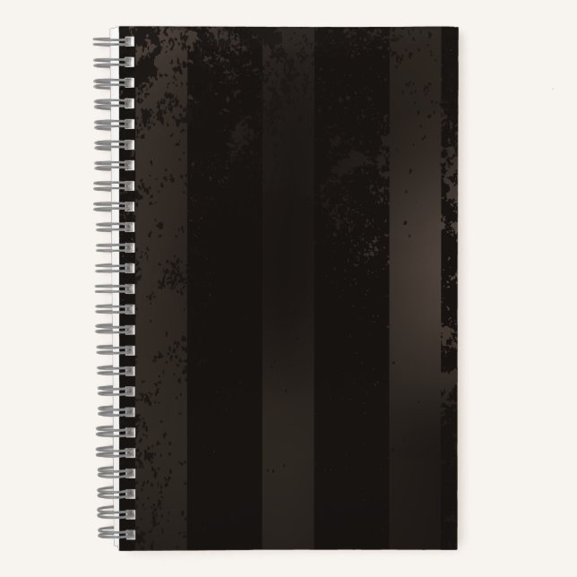 Steampunk striped brown background notebook (Front)