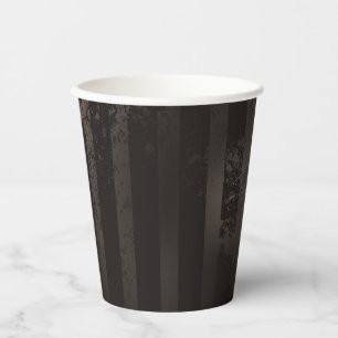 Steampunk striped brown background paper cups