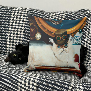 Steampunk Submarine Cat Tea Cushion