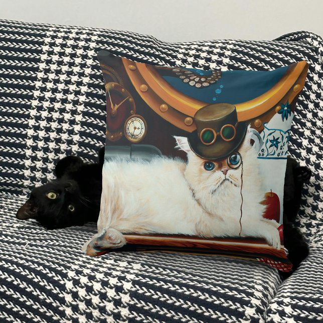 Steampunk Submarine Cat Tea Cushion (Creator Uploaded)