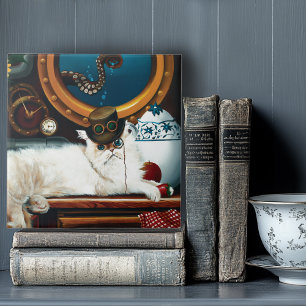 Steampunk Submarine Cat Tea Tile