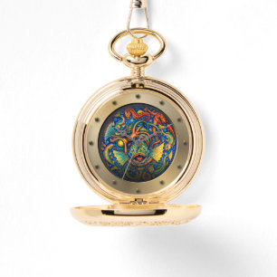 Steampunk Submarine Porthole Undersea Creatures Watch