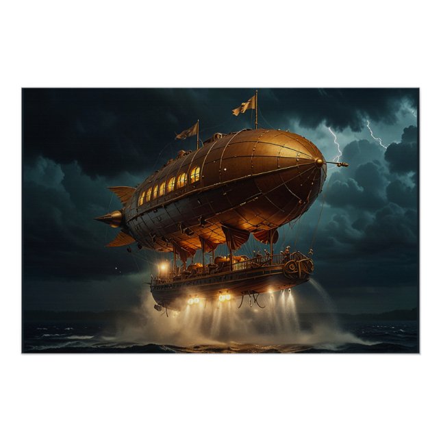Steampunk Submersible Ocean-liner Poster (Front)