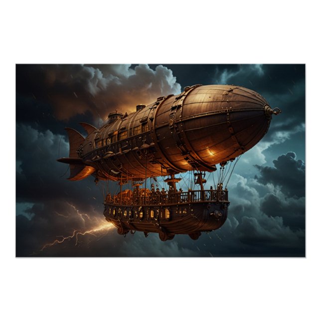 Steampunk Submersible Ocean-liner Poster (Front)