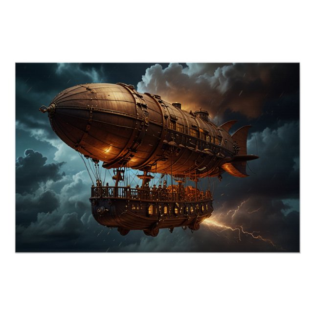 Steampunk Submersible Ocean-liner Poster (Front)