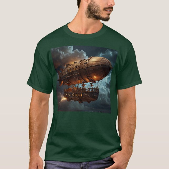 Steampunk Submersible Ocean-liner T-Shirt (Front)