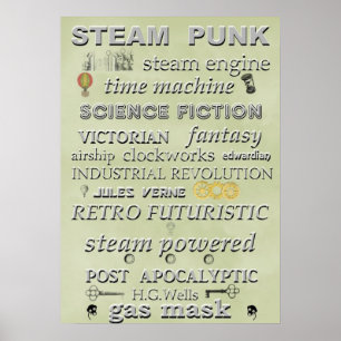 Steampunk Subway Art Poster