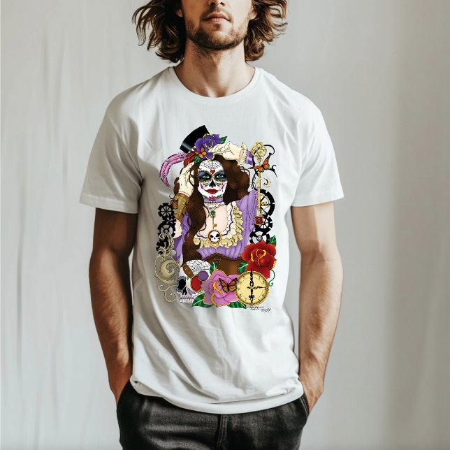 Steampunk Sugar Skull T-Shirt (Creator Uploaded)