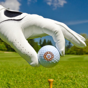 Steampunk Super Colourful Rusty Gear I Golf Balls