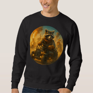 Steampunk Sweater – Adventurous Raccoon in Retro S