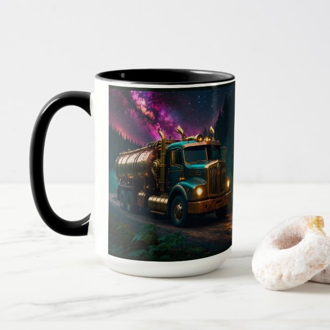 Steampunk Tanker Truck Mug (With Donut)