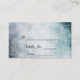 Steampunk Teal Heart Wedding Place Cards
