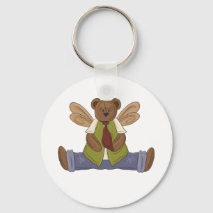Steampunk Teddy Bear with Fairy Wings  Key Ring