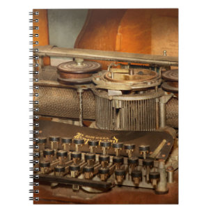 Steampunk - The history of typing Spiral Notebook